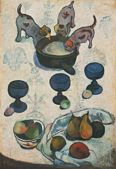 Still Life with Three Puppies Paul Gauguin